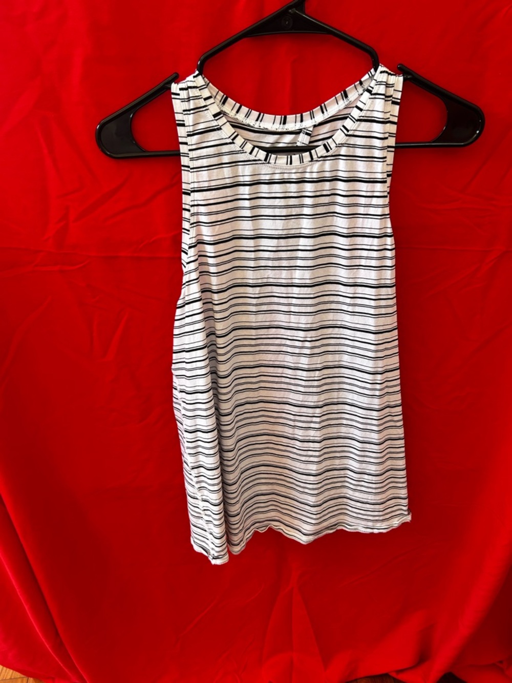 lululemon athletica White Tank Top with Black Stripes